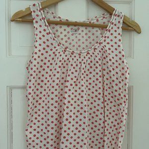 Loft Polka Dot Sleeveless Shirt